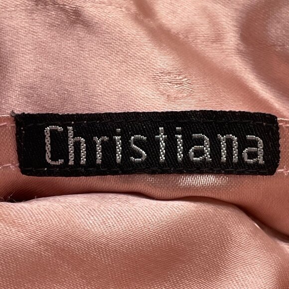 Vintage Christiana Pink Satin Lining Beaded Embroidered Metal Frame Handbag Sz S - Picture 6 of 9